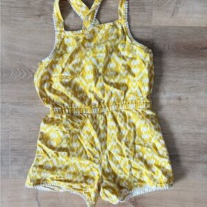 Old Navy Yellow Patterned Kids Romper